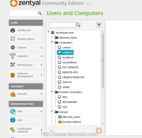 Zentyal Web Administrative Panel