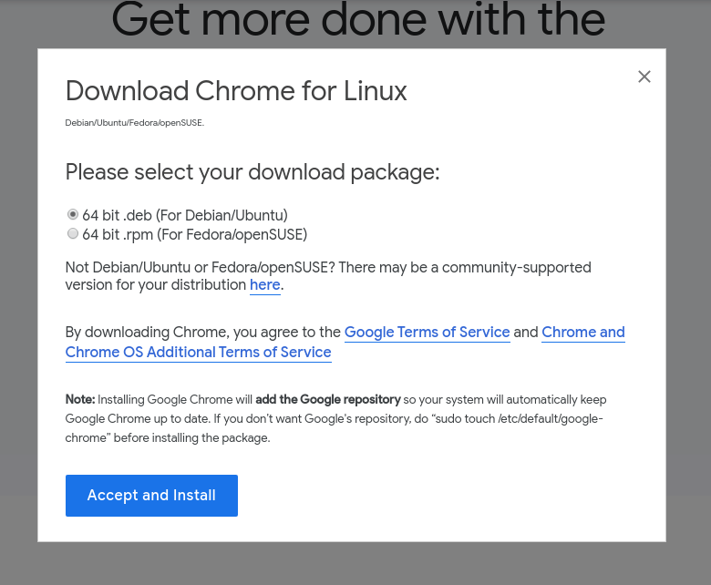 Download Google Chrome for Ubuntu