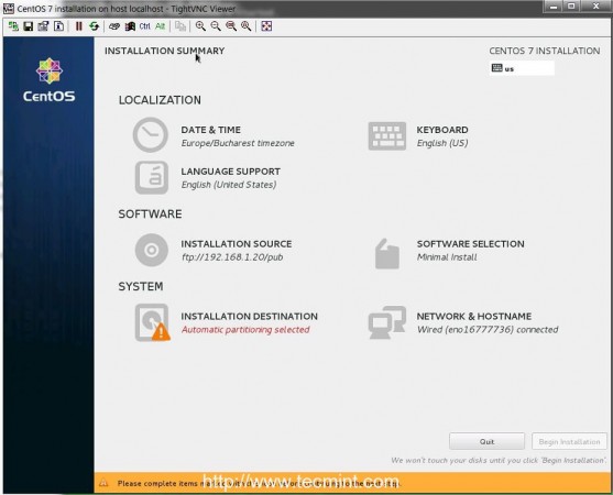 Remote Installation of CentOS