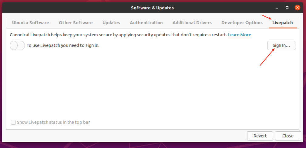 Enable Ubuntu Livepatch