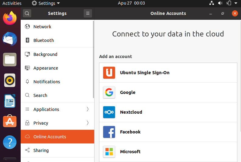 Ubuntu Online Accounts