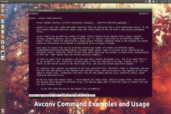 Avconv Command Examples