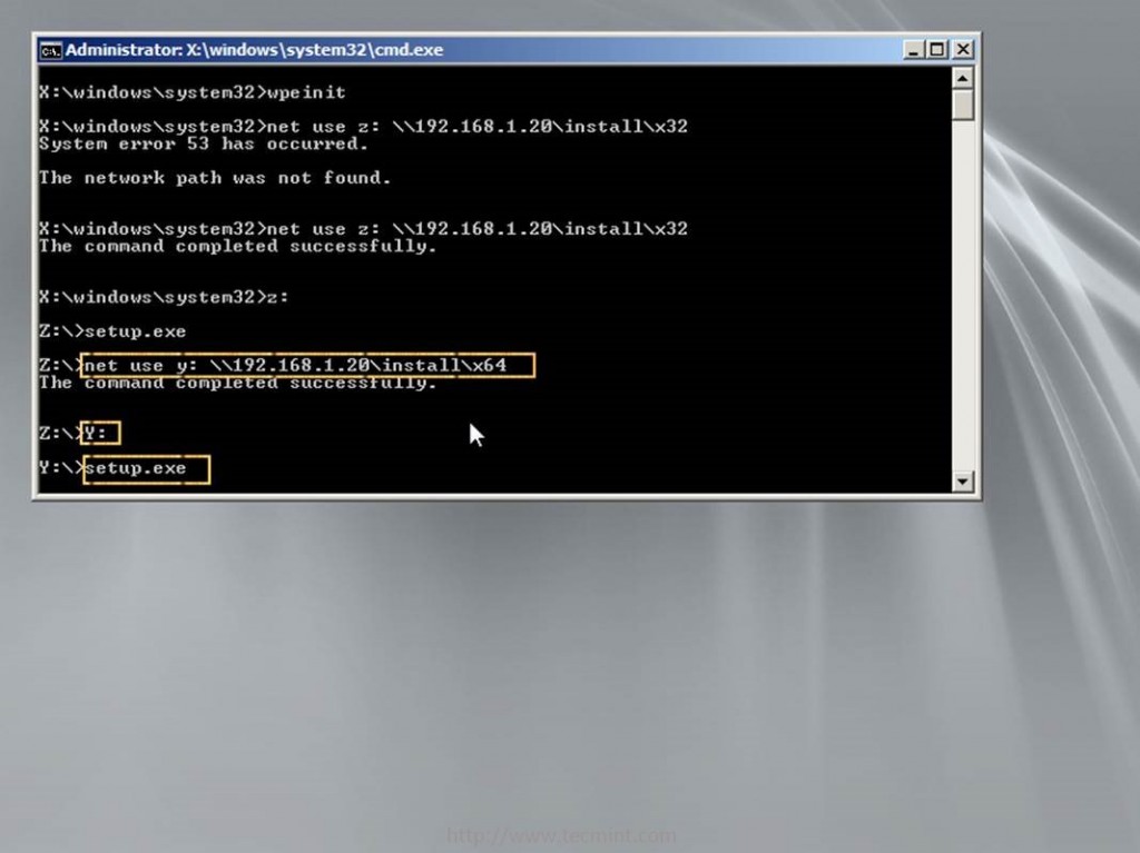 Installing Windows 7 over PXE Network Boot Server on RHEL/CentOS 7