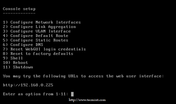 Confirm FreeNAS IPaddress