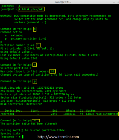 Create New Partition in Linux