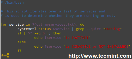  Secuencia de comandos de supervisión de servicios de Linux 