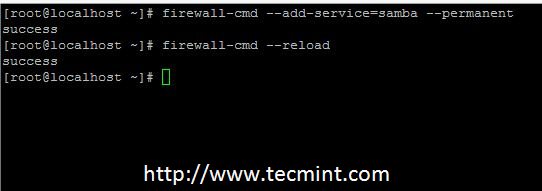 Open Samba in Centos 7 Firewall