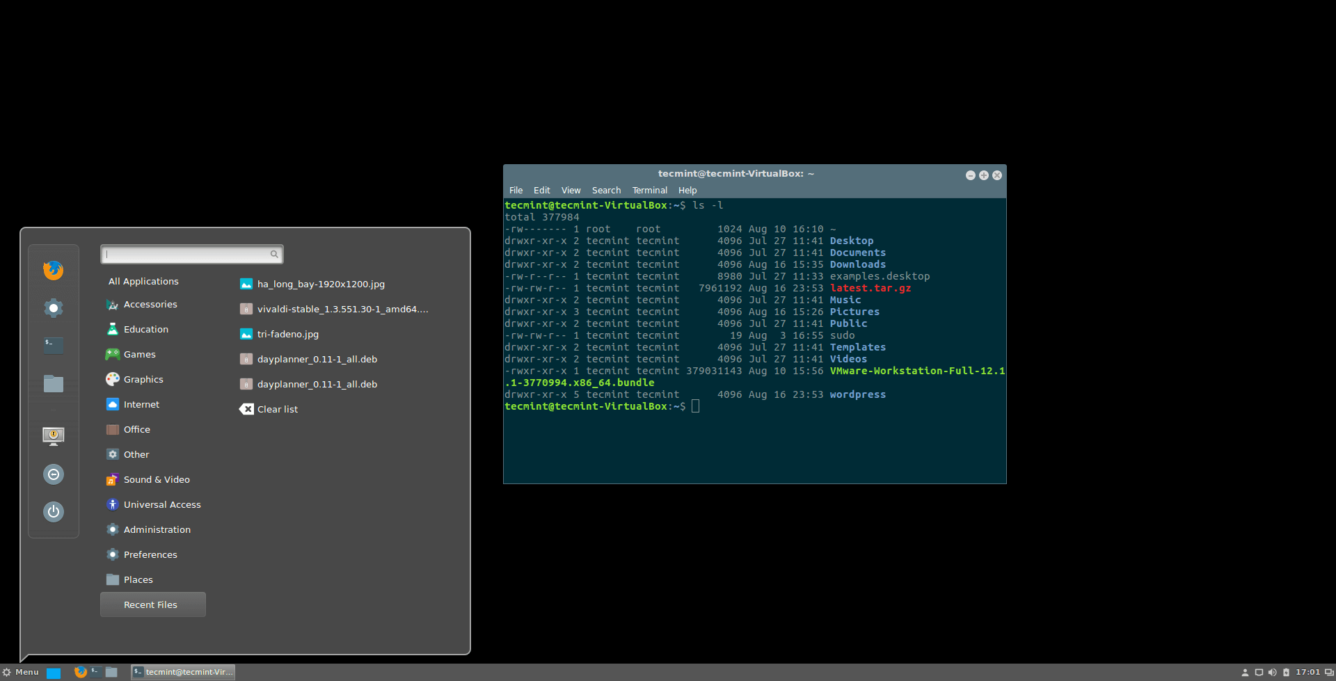 Cinnamon Desktop in Ubuntu 16.04
