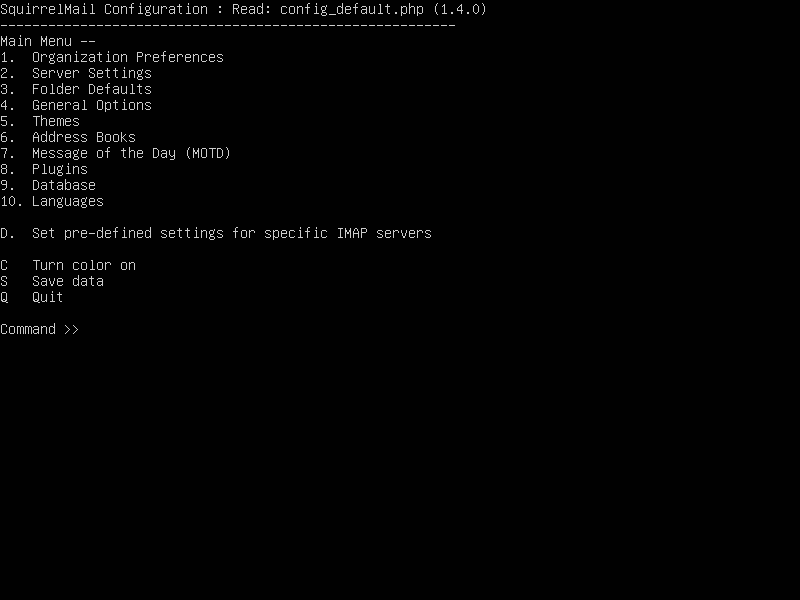 Configure Squirrelmail in Ubuntu