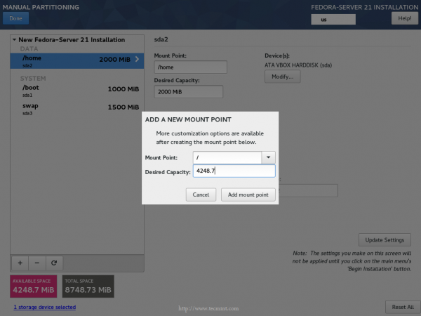 Create New Root Partition