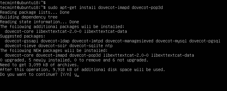 Start Dovecot in Ubuntu