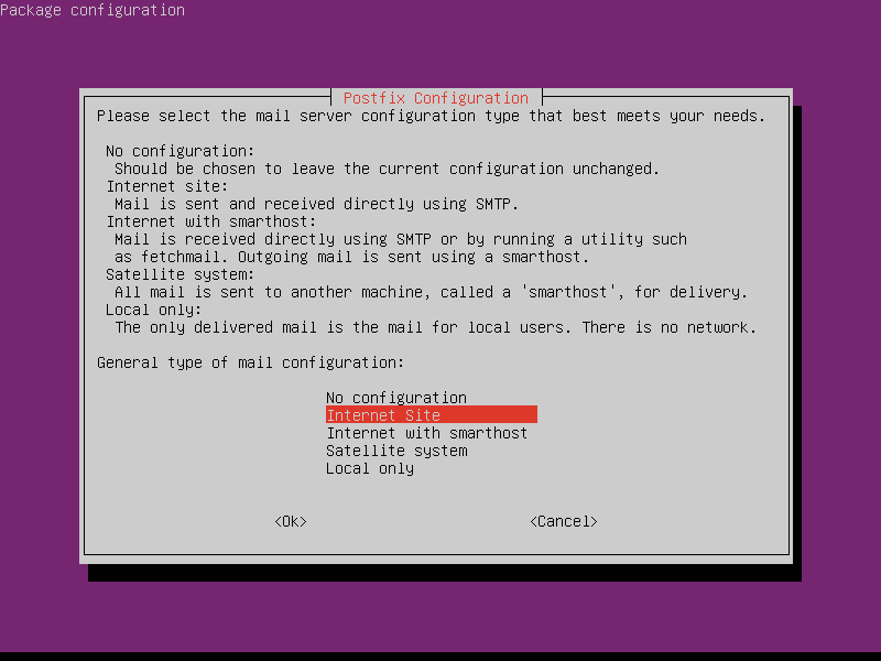 Install Postfix in Ubuntu