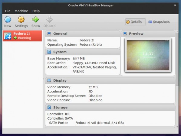 Install VirtualBox in Fedora 21