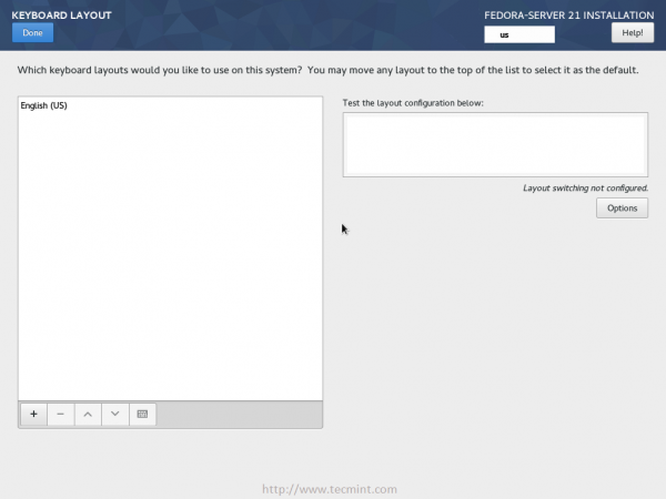 Select Keyboard Layout 