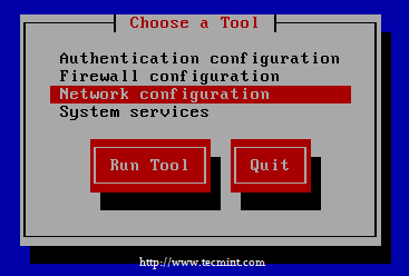 Select Network Configuration