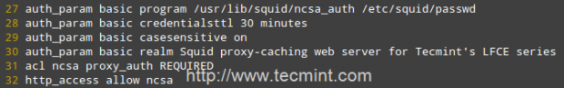 Squid NCSA Authentication