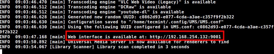Start Universal Media Server in Ubuntu