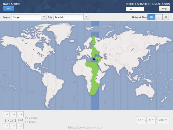 Select Timezone