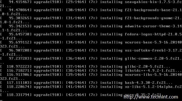 Upgrading to Fedora 21