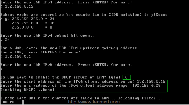 Assign DHCP IP Range