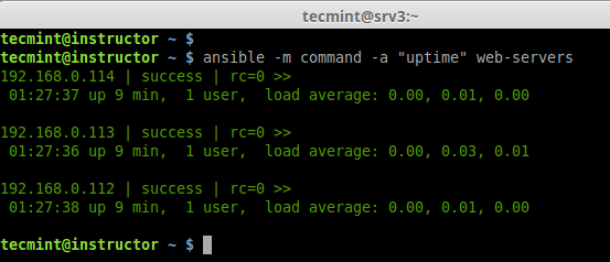 Check uptime on all Hosts