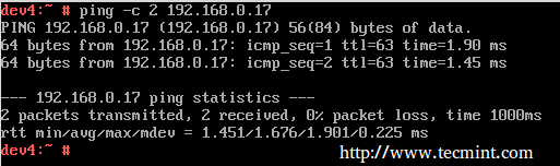 Route Ping Status