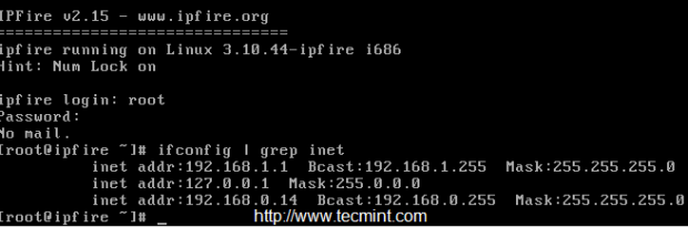 IPFire Commandline Access