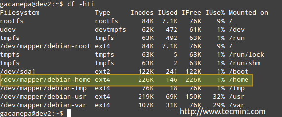 Monitor Linux Inode Disk Usage