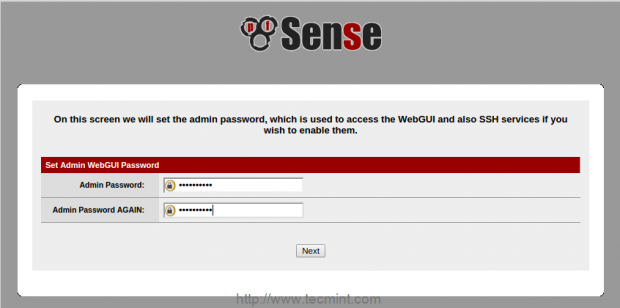 Set pfSense Password