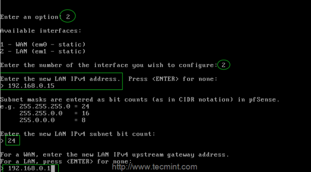 pfSense LAN IP Address