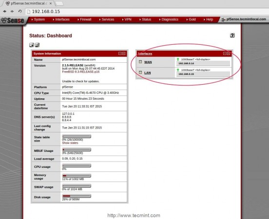 pfSense WebGUI