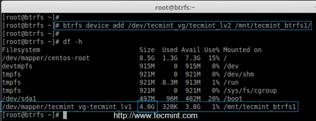 Add Device to Btrfs