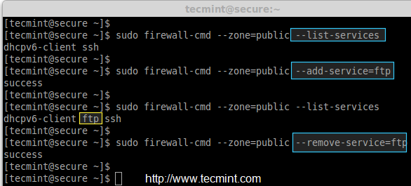 Add Services in Firewalld