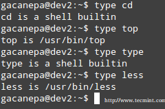 Check Shell built in Commands