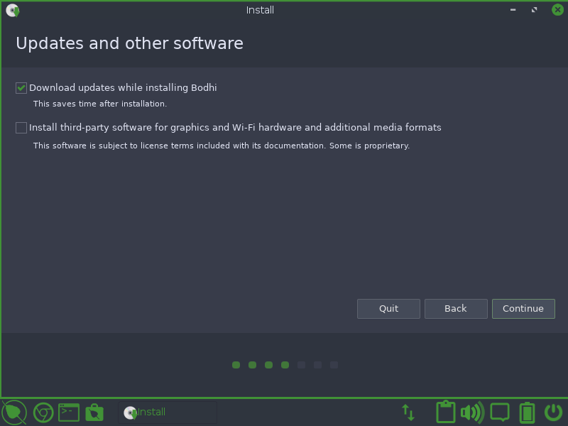 Choose Bodhi Linux Updates