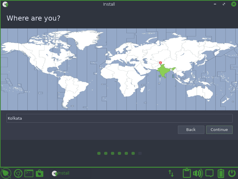 Choose Bodhi Linux Timezone