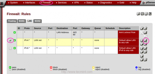 Configure Firewall Rules for Group