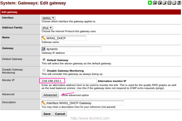 Configure Monitor IP