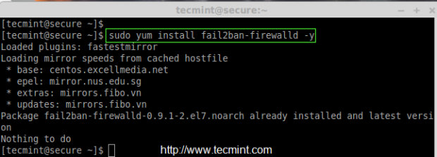 Install Fail2ban Firewalld