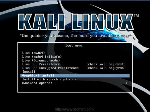 Kali Boot Screen