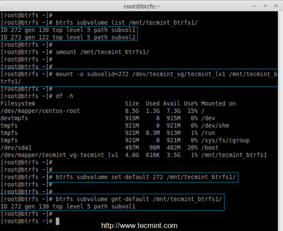 Mounting Btrfs Subvolume