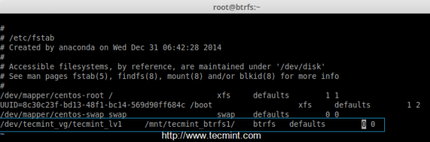 Permanent Btrfs Mounting