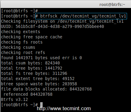 Scan Btrfs Filesystems