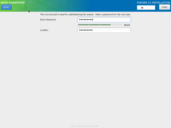 Set root Password