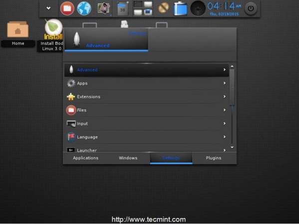 Setting Window