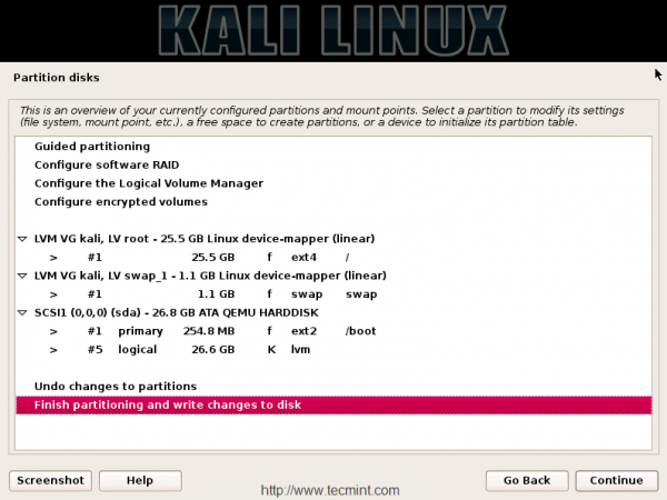 Summary of Disk Partition