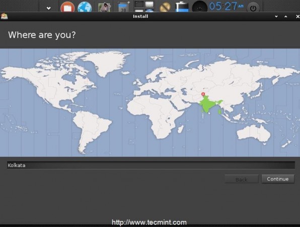 Timezone Selection