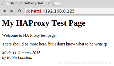 Verify SSL HAProxy