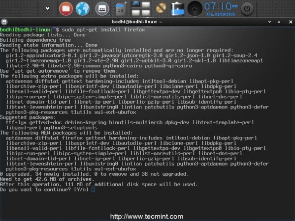 apt-get install process