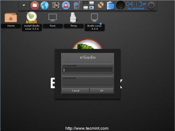 esudo Appliction in action